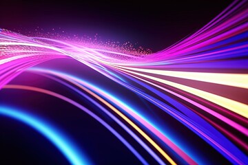 abstract futuristic background with pink blue glowing neon moving high speed wave lines and bokeh lights. Data transfer concept Fantastic wallpaper