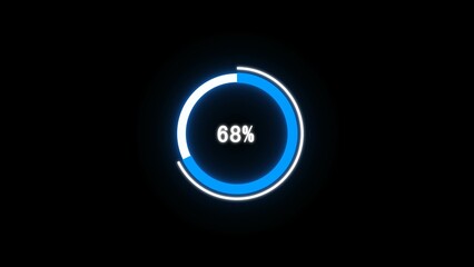 abstract glowing loading icon illustration background 4k  
