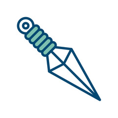 kunai icon vector design template in white background