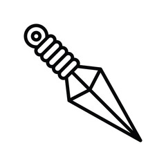 kunai icon vector design template in white background