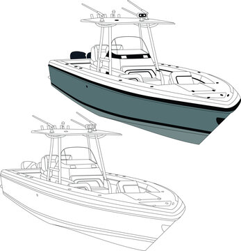 recommend clip art: Boat vector, Fishing boat vector line art and one color.