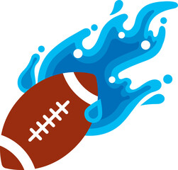 football flying water ball icon 