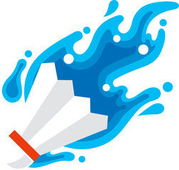 badminton flying water ball icon 