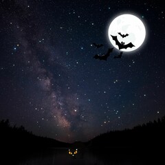 Halloween night background