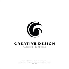 Letter G Wave Logo Design Premium Line Alphabet Monochrome Monogram emblem. Vector graphic design template element. Graphic Symbol for Corporate Business Identity.