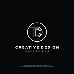 Letter D Logo or icon design template elements