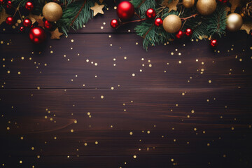 Fototapeta na wymiar Christmas holiday frame with copy space