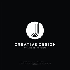 Initial J Letter logo design Creative Design