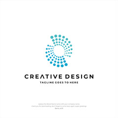 Dot Logo icon design. Premium Line Alphabet Monochrome Monogram emblem. Vector graphic design template element. Graphic Symbol for Corporate Business Identity.