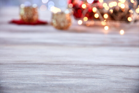 christmas decoration on wooden background