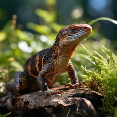 Fototapeta premium Skink in its Natural Habitat, Wildlife Photography, Generative AI