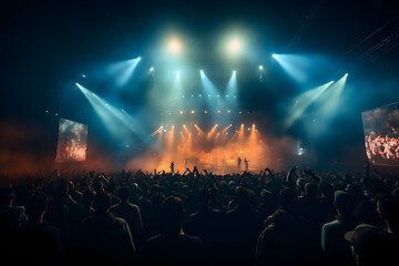 crowd of people dancing at concert