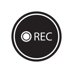recording icon vector