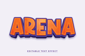 Arena 3d text effect, editable text style