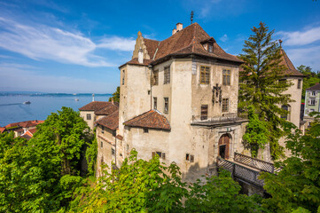 Germany, Baden-Wurttemberg, Meersburg, Exterior of Meersburg Castle in summer