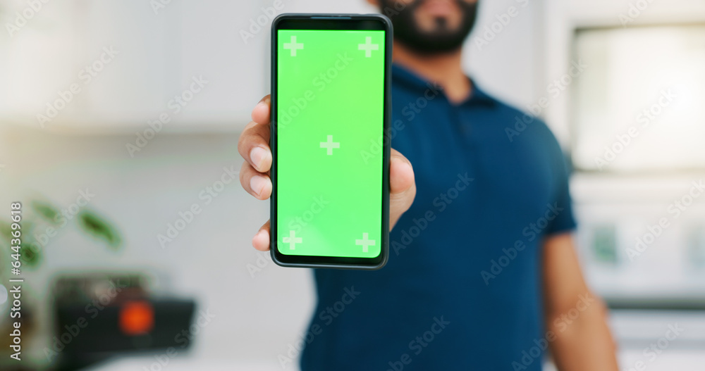 Poster screen, mockup space or hands with a phone for ecommerce, diy social media or website network. searc