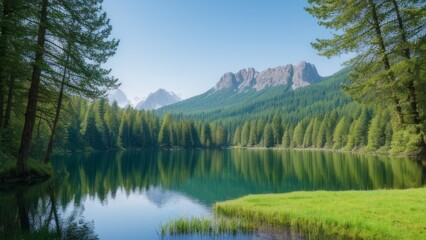 lake in the mountains