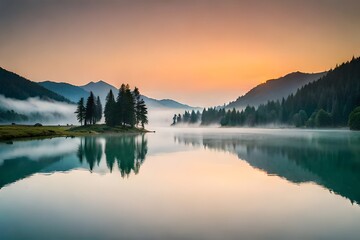 stunning morning view generated by ai