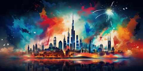 Deurstickers United Arab Emirates National day © xartproduction