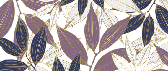 Autumn botanical luxury with branches in white, blue and purple colors. Background for wallpapers, covers, decor, postcards and presentations.