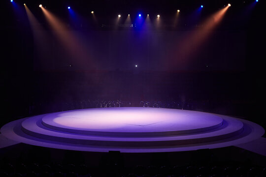 stage with lights
