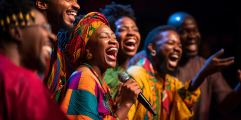 Fototapeta na wymiar Celebrating Kwanzaa African Culture Festival