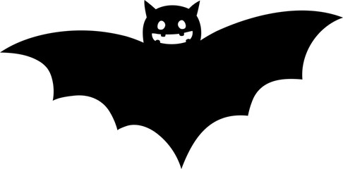 Halloween Witch Bat Silhoutte Illustration