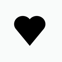 Heart Icon. Love Symbol for Design, Presentation, Website or Apps Elements.      