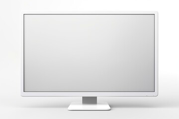 Isolated 3D mockup of a blank screen computer monitor. Generative AI