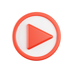 3d rendering of video streaming icon.