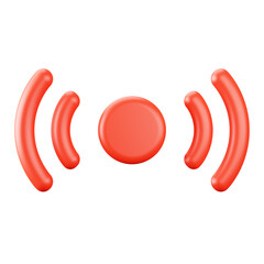 3d rendering of live streaming icon.