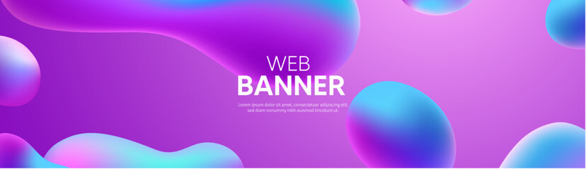 Abstract background with circles, Abstract violet background, Abstract background with waves, Pink background, Pink banner
