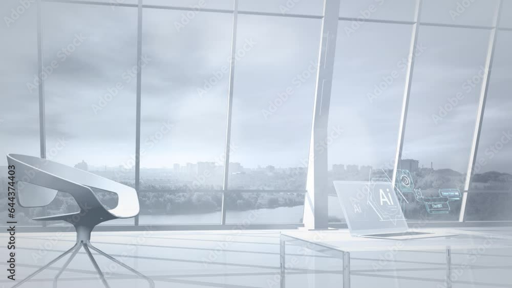 Aufkleber artificial intelligence is working on a business process. 3d render