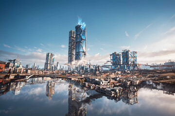 Obraz premium cyberpunk city