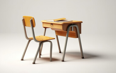 school desk and chair