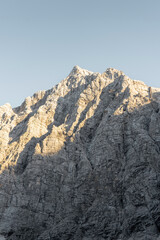 triglav north wall at sunset