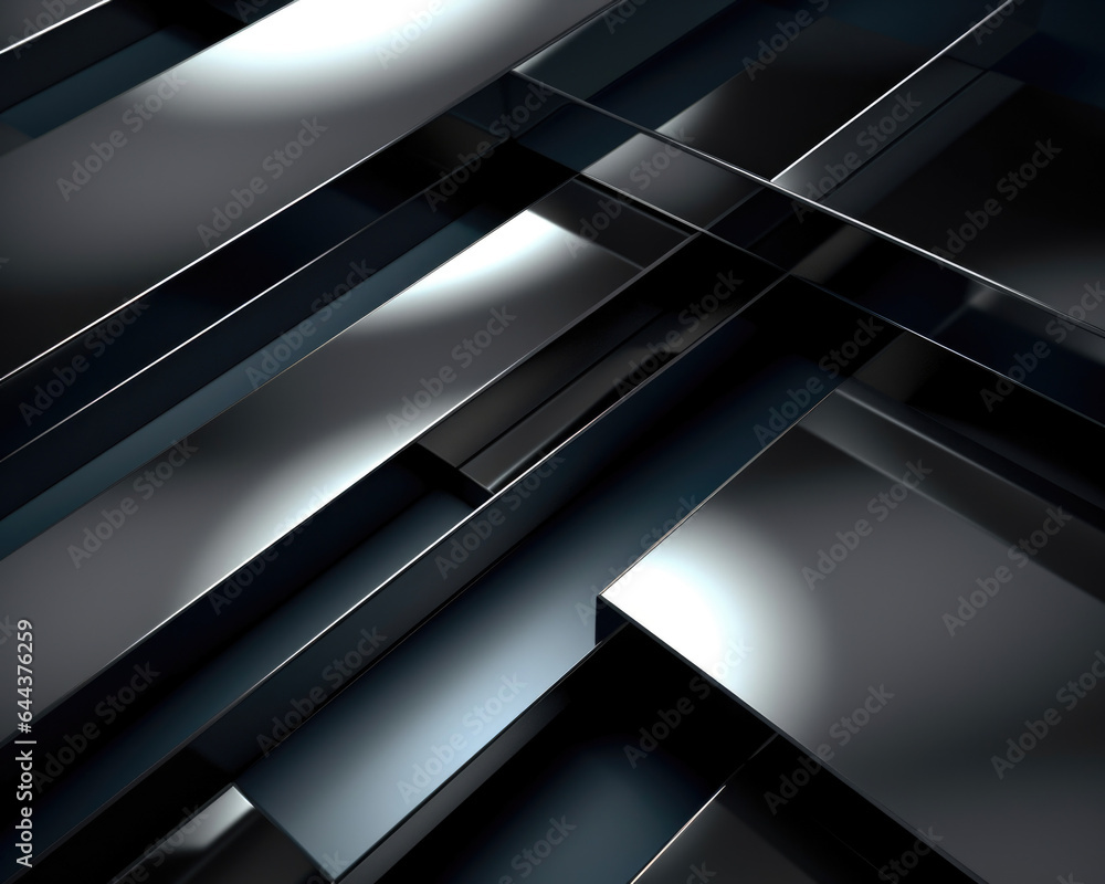 Aufkleber a modern and edgy abstract background with a mix of metallic silver and dark charcoal hues. the ambi