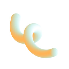 3D Gradient Squiggly Line Shape