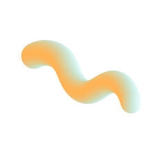 3D Gradient Squiggly Line Shape