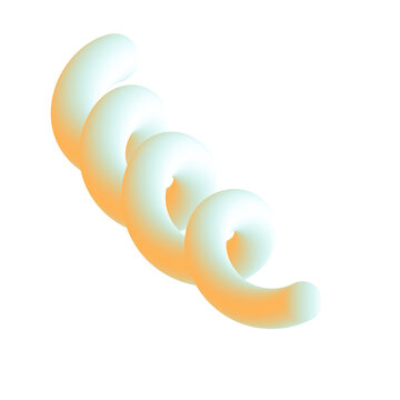 3D Gradient Squiggly Line Shape