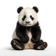 Obraz premium Panda on white background, AI generated Image
