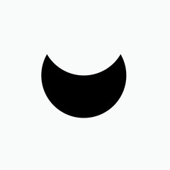 Crescent Moon Icon. Astronomy Element Symbol  - Vector.