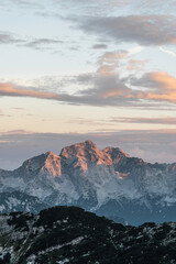 sunset over the mountains
