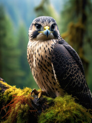 Falcon in its Natural Habitat, Wildlife Photography, Generative AI