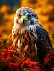 Falcon in its Natural Habitat, Wildlife Photography, Generative AI