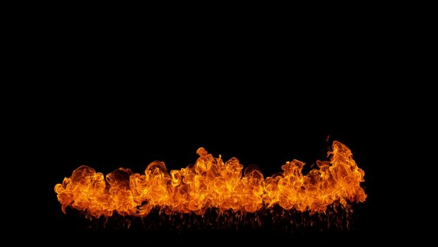 Super Slow Motion Shot of Flame Explosion Isolated on Black Background at 1000fps.