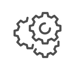 Fototapeta premium Setup and settings related icon outline and linear symbol. 