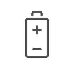 Battery related icon outline and linear symbol.