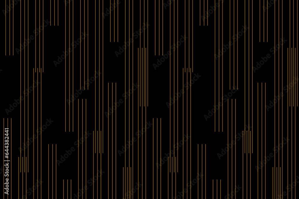 Aufkleber vertical stripe of pattern. design random lines gold on black background. design print for illustrat