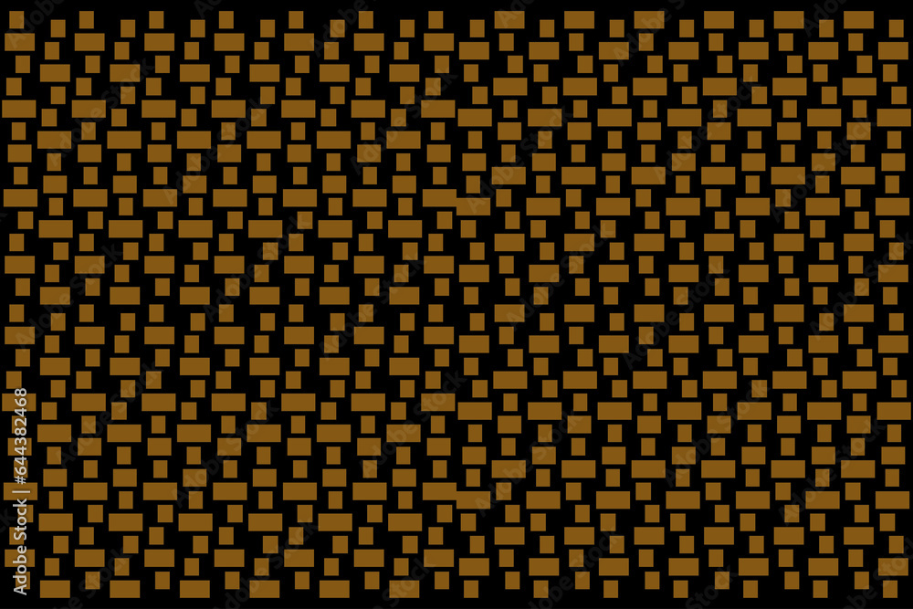 Aufkleber rectangular tile of pattern. design random shape gold on black background. design print for illustra